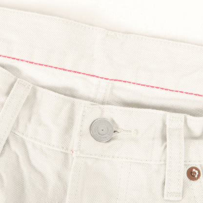 5ポケット アンクル ホワイト デニムパンツ