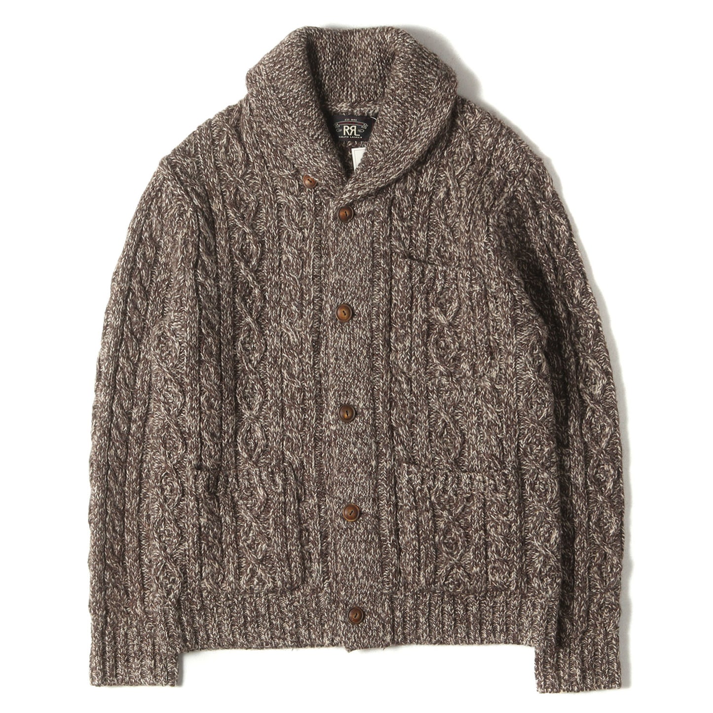 24AW ショールカラー ローゲージ ミックスニット カーディガン
