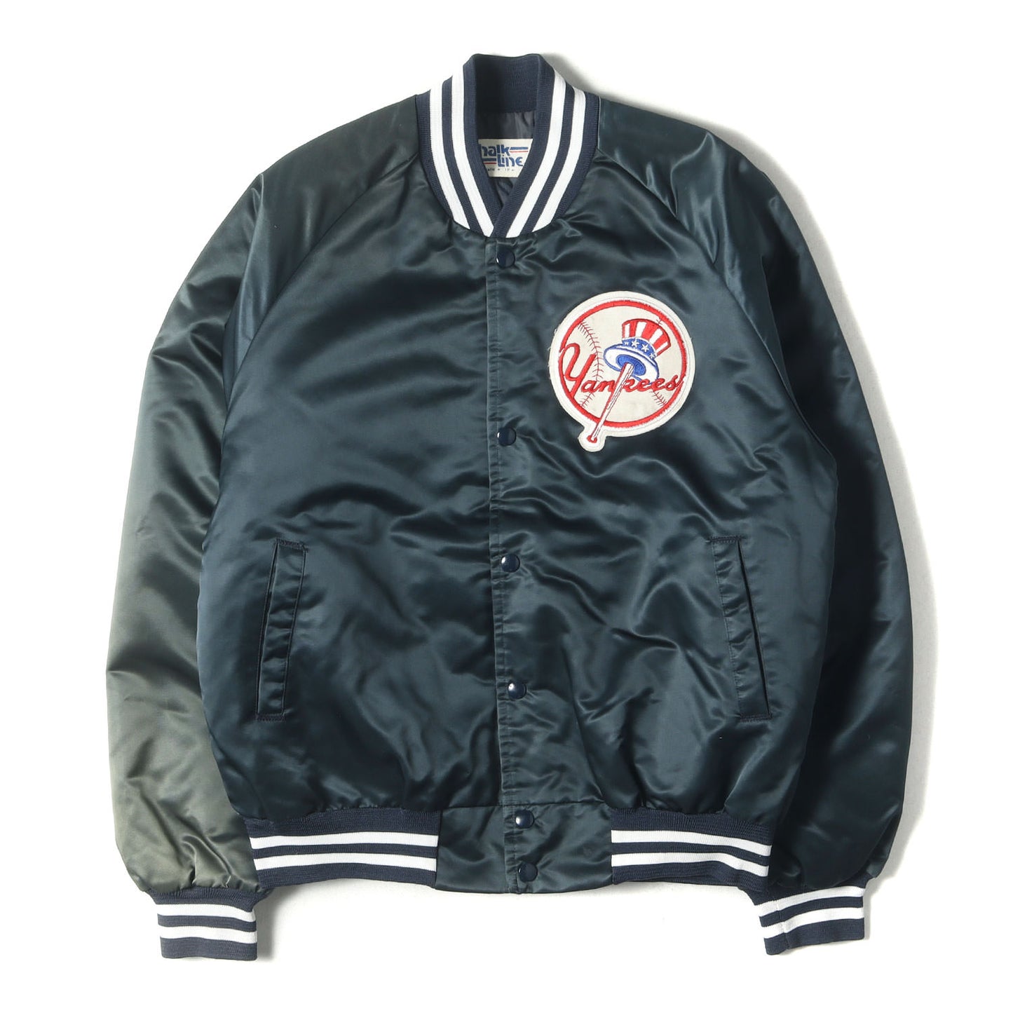 [雰囲気抜群] 90s Chalk Line ×New York Yankees ナイロンサテン スタジャン(USA製)