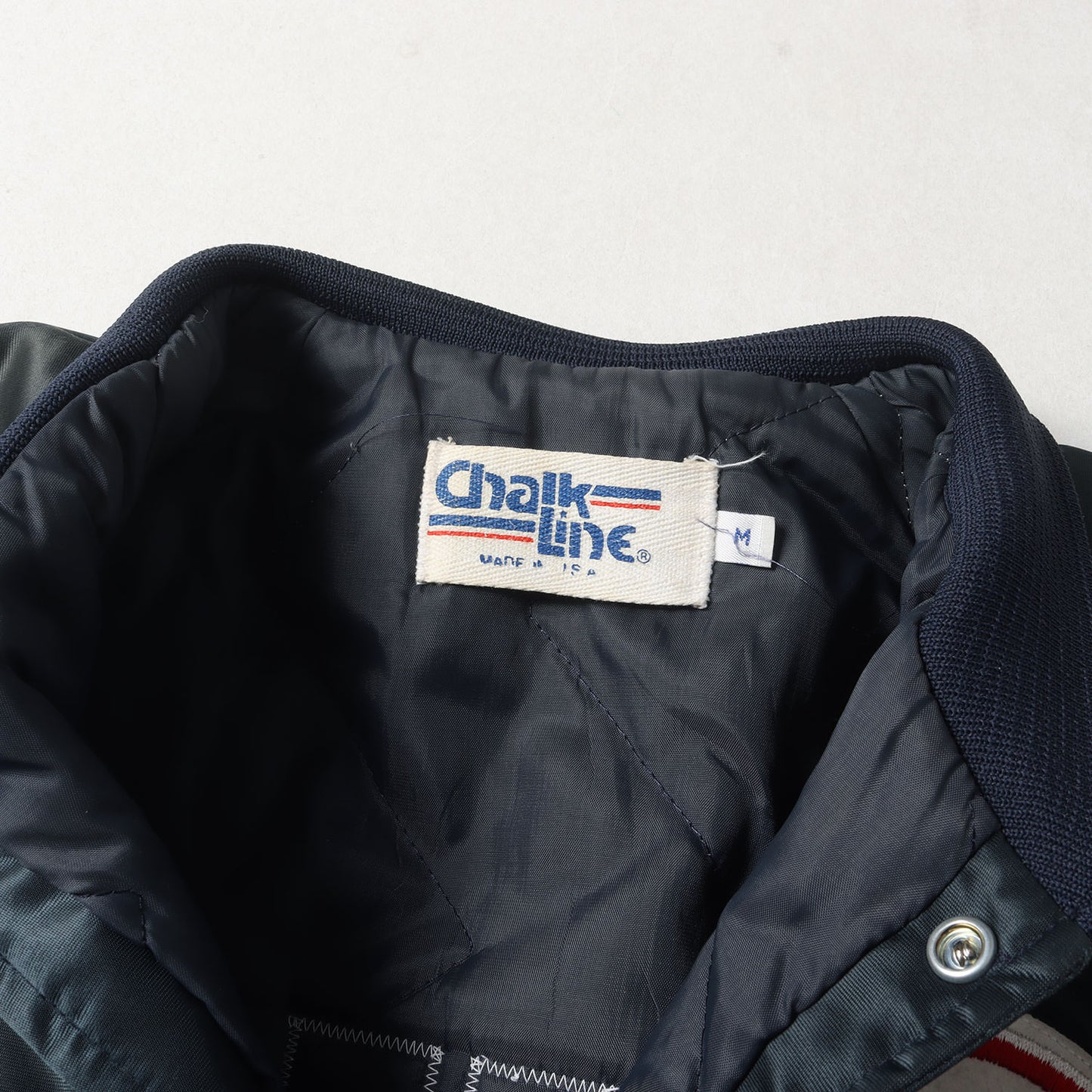 [雰囲気抜群] 90s Chalk Line ×New York Yankees ナイロンサテン スタジャン(USA製)
