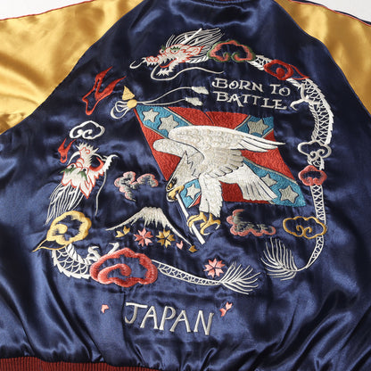 [希少] 90s 虎×鷲&龍モデル リバーシブル サテン スカジャン