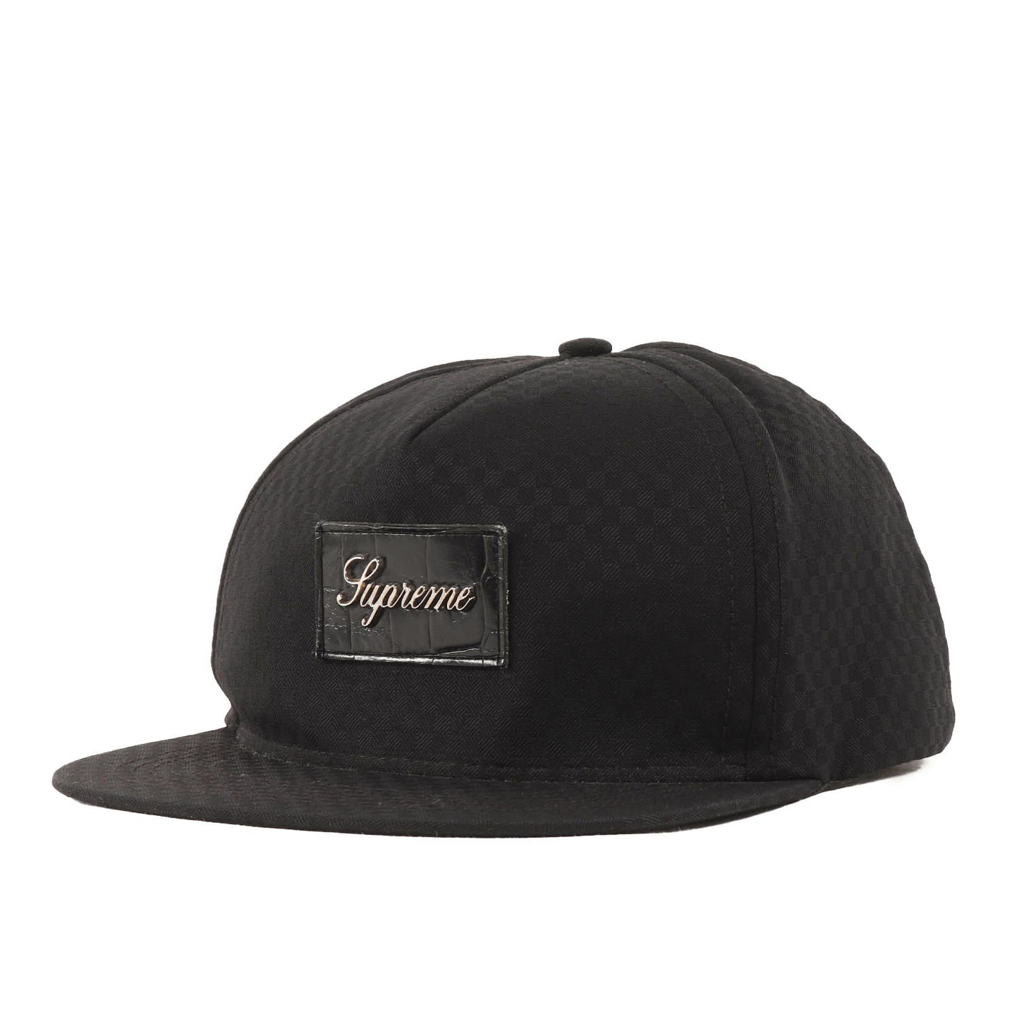 クロコ型押しレザーパッチ チェッカー 5パネルキャップ(Croc Patch 5 Panel Cap)
