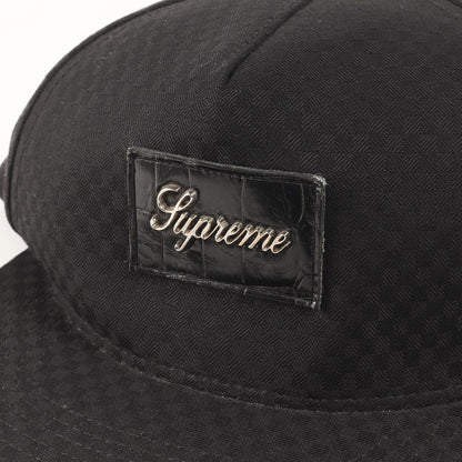 クロコ型押しレザーパッチ チェッカー 5パネルキャップ(Croc Patch 5 Panel Cap)