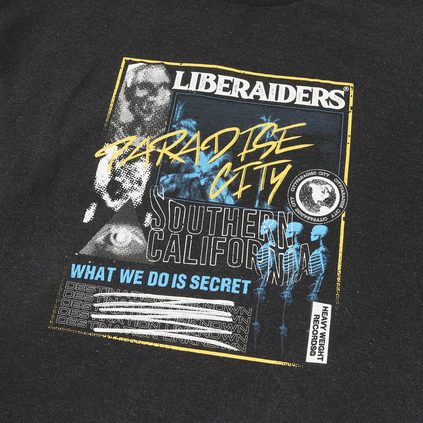 22AW フロスト加工 グラフィック ロングスリーブ Tシャツ(PARADISE CITY L/S TEE )