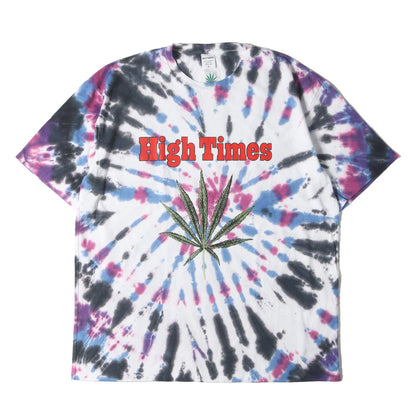 24SS ×HIGHTIMES マリファナ タイダイ染め Tシャツ(TIE DYE T-SHIRT)