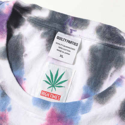 24SS ×HIGHTIMES マリファナ タイダイ染め Tシャツ(TIE DYE T-SHIRT)