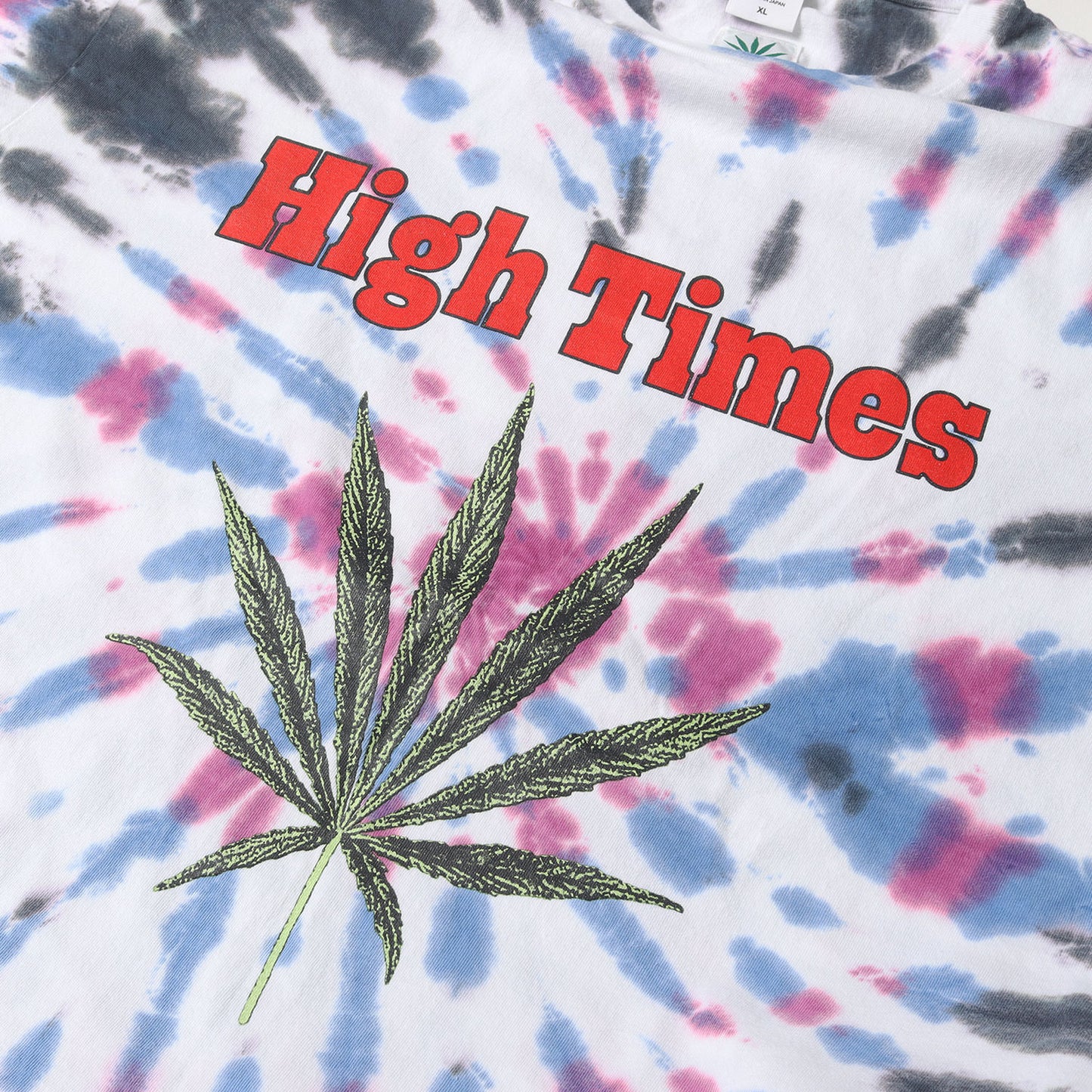 24SS ×HIGHTIMES マリファナ タイダイ染め Tシャツ(TIE DYE T-SHIRT)