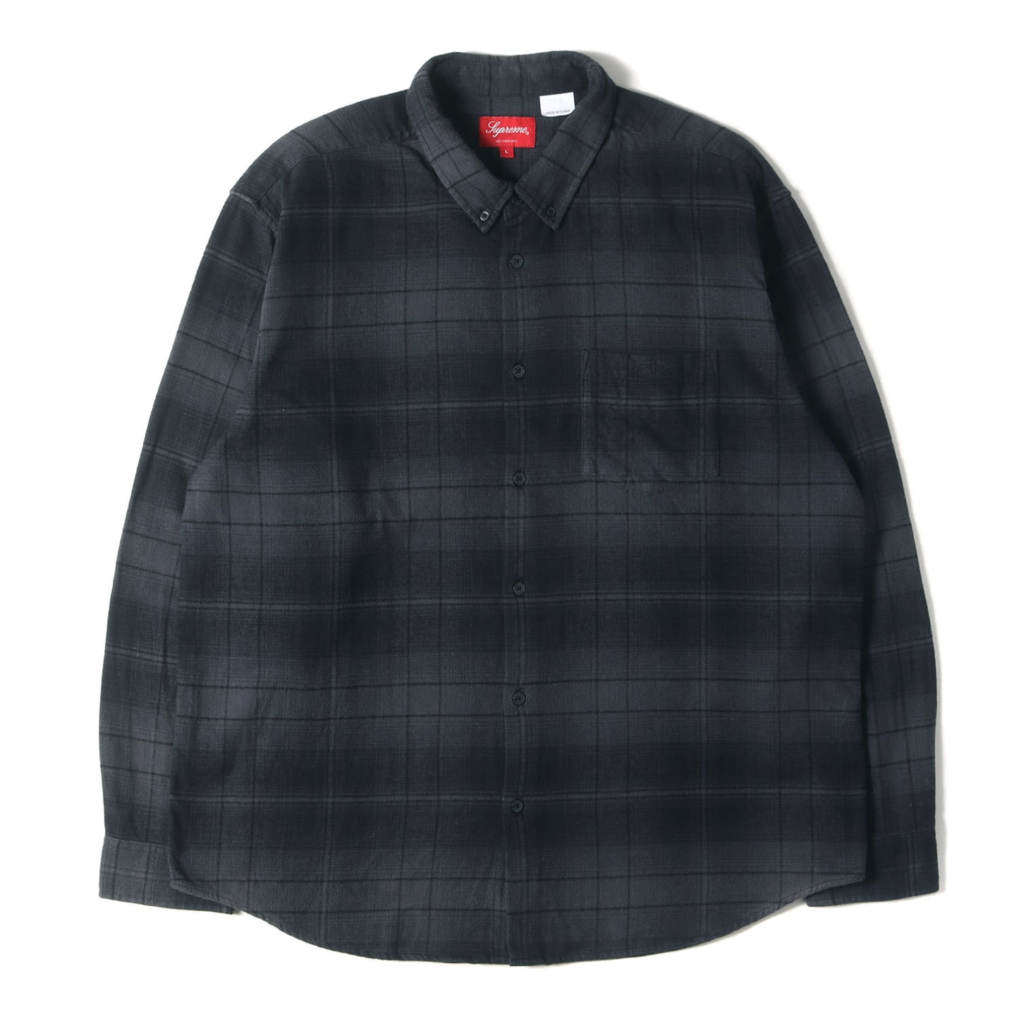 23SS シャドーチェック ボタンダウン フランネル シャツ(Shadow Plaid Flannel Shirt)