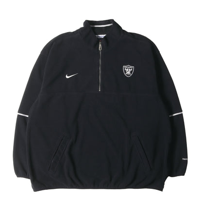 90s ×NFL Raiders ハーフジップ プルオーバー フリース