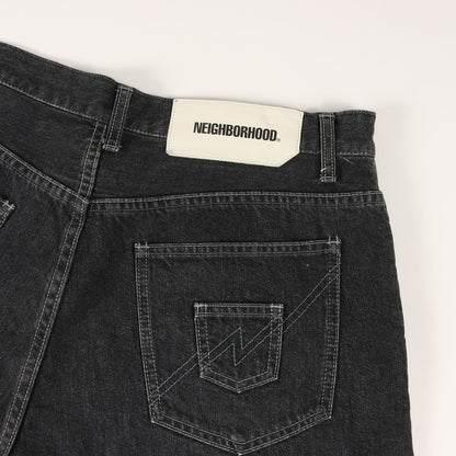 24AW ×PHINGERIN ウォッシュド ワイド テーパード デニムパンツ(6PK DENIM PANTS)