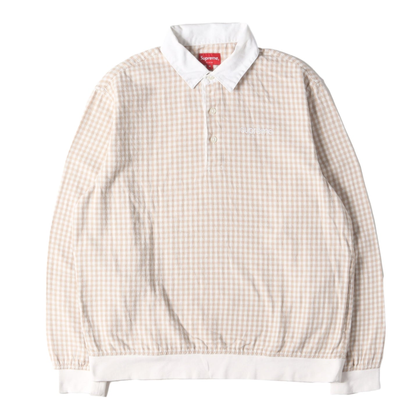 ギンガムチェック ロングスリーブ ポロシャツ(Gingham L/S Polo)