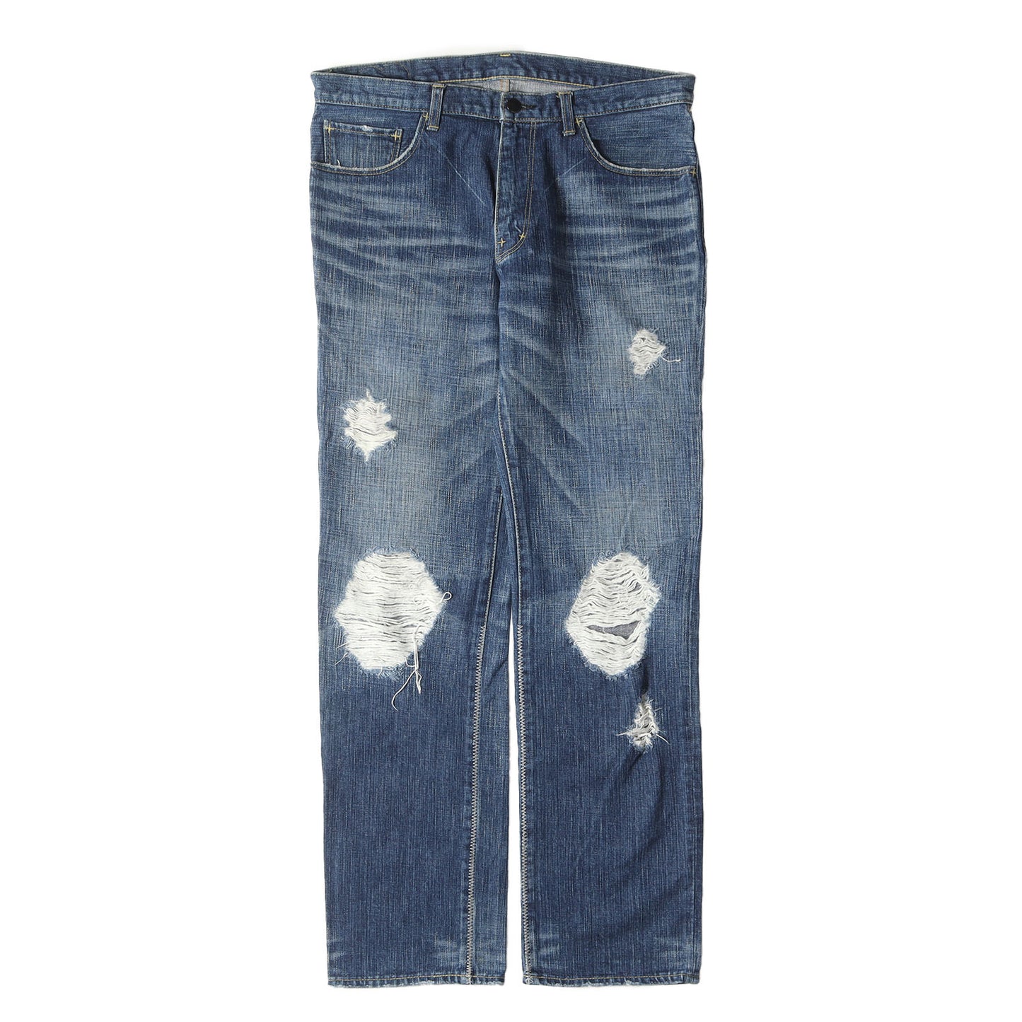 04AW GIVE PEACE A CHANCE期 クラッシュ加工 デニムパンツ