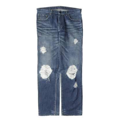04AW GIVE PEACE A CHANCE期 クラッシュ加工 デニムパンツ