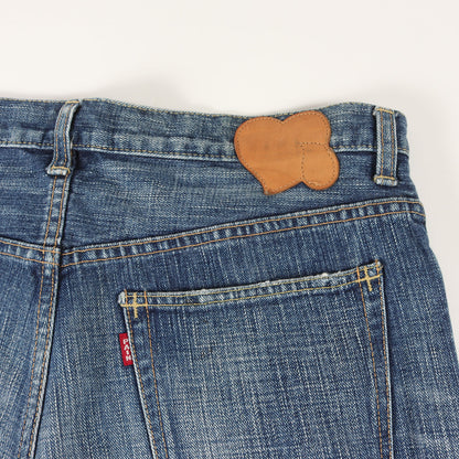 04AW GIVE PEACE A CHANCE期 クラッシュ加工 デニムパンツ