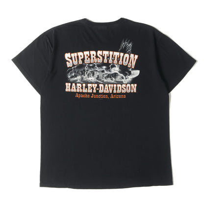 KITH TOKYO限定 古着リメイク HARLEY-DAVIDSON BOXロゴ Tシャツ