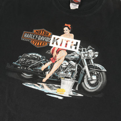KITH TOKYO限定 古着リメイク HARLEY-DAVIDSON BOXロゴ Tシャツ