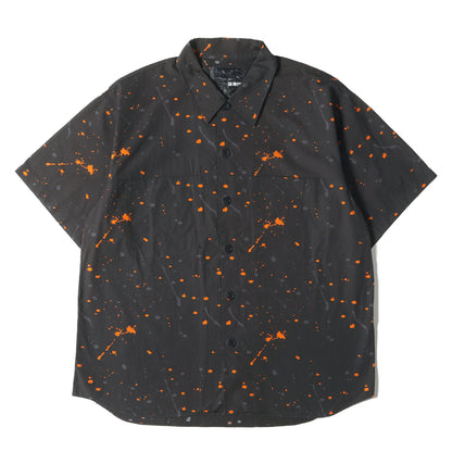 00SS SK務PT期 ドリップ柄 コットン 半袖シャツ