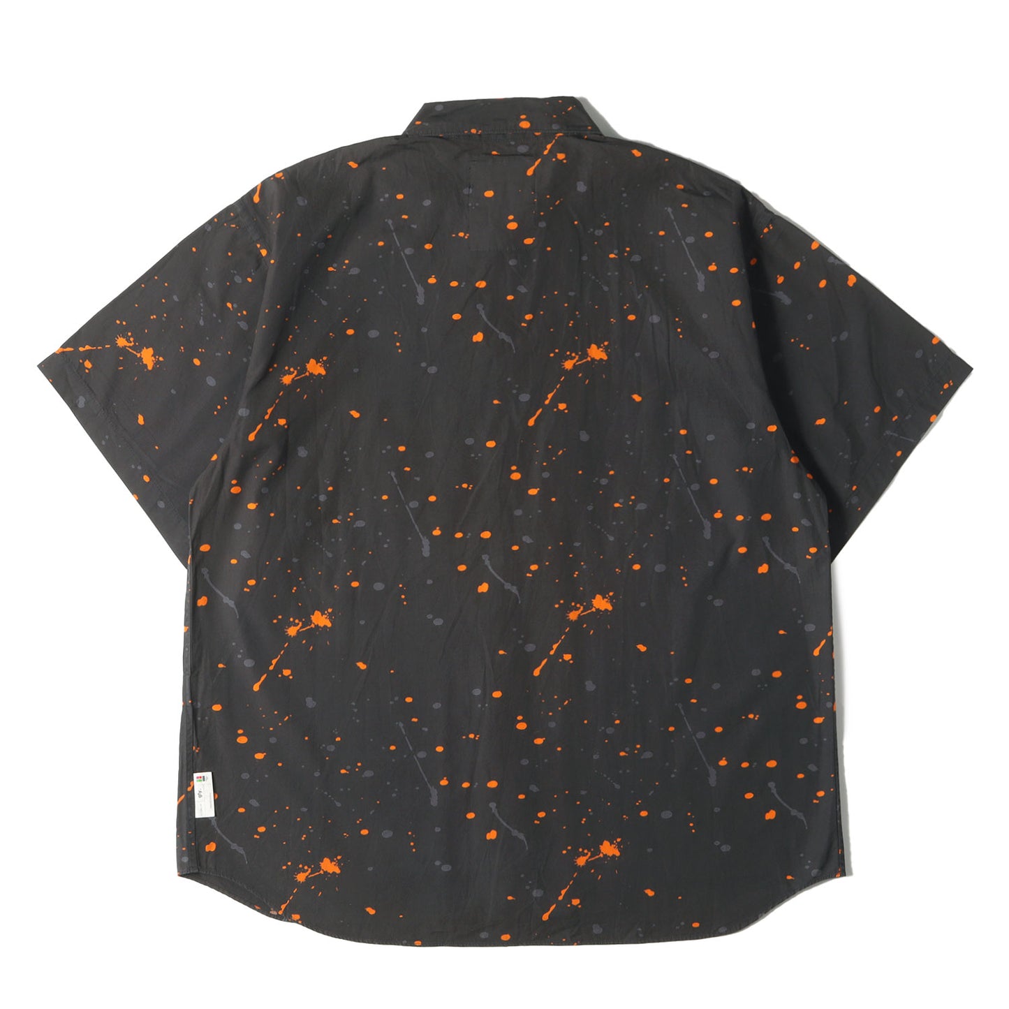 00SS SK務PT期 ドリップ柄 コットン 半袖シャツ