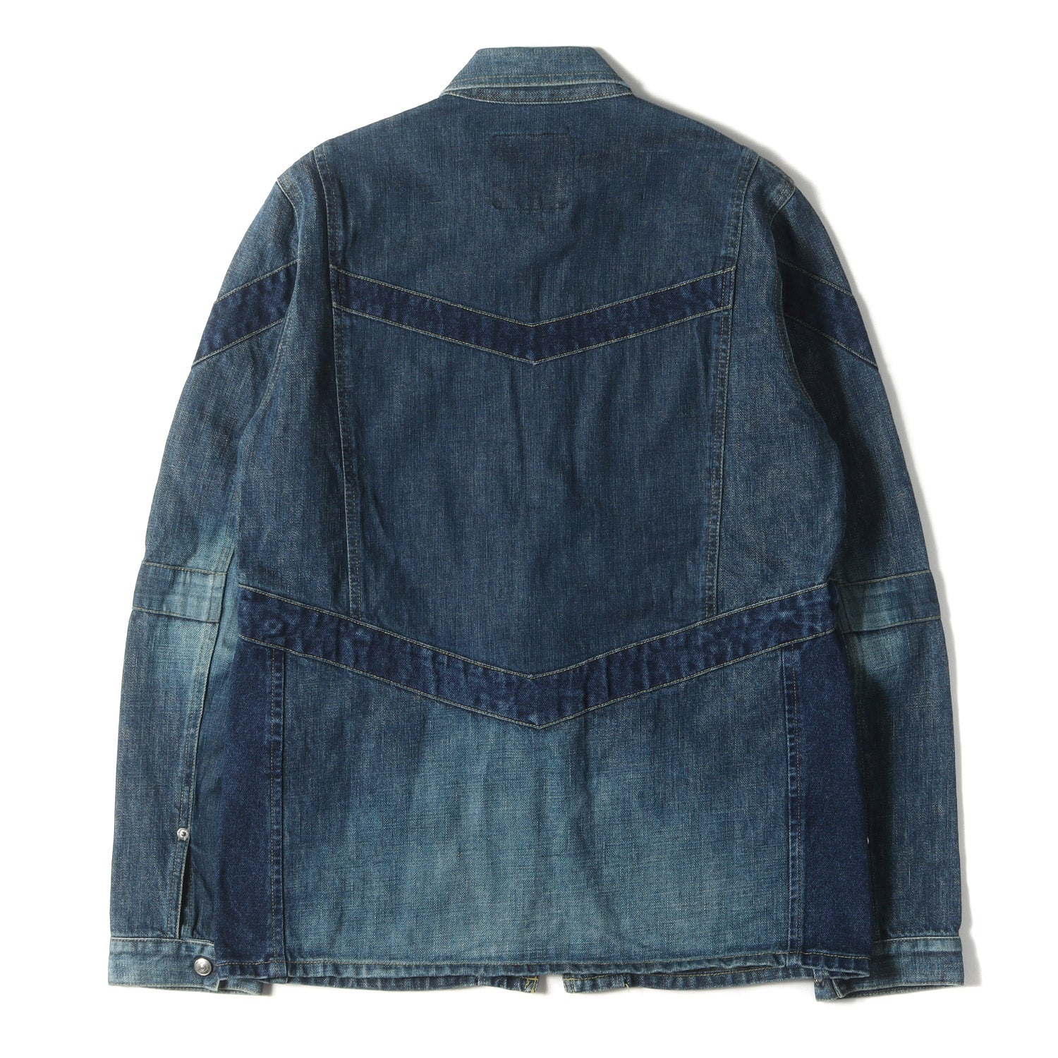 01AW D.A.V.F / 宝飾武装義勇軍期 ヴィンテージ加工 フルジップ デニムジャケット - ブランド古着の通販・買取 | BEEGLE by  Boo-Bee