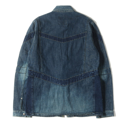 01AW D.A.V.F / 宝飾武装義勇軍期 ヴィンテージ加工 フルジップ デニムジャケット