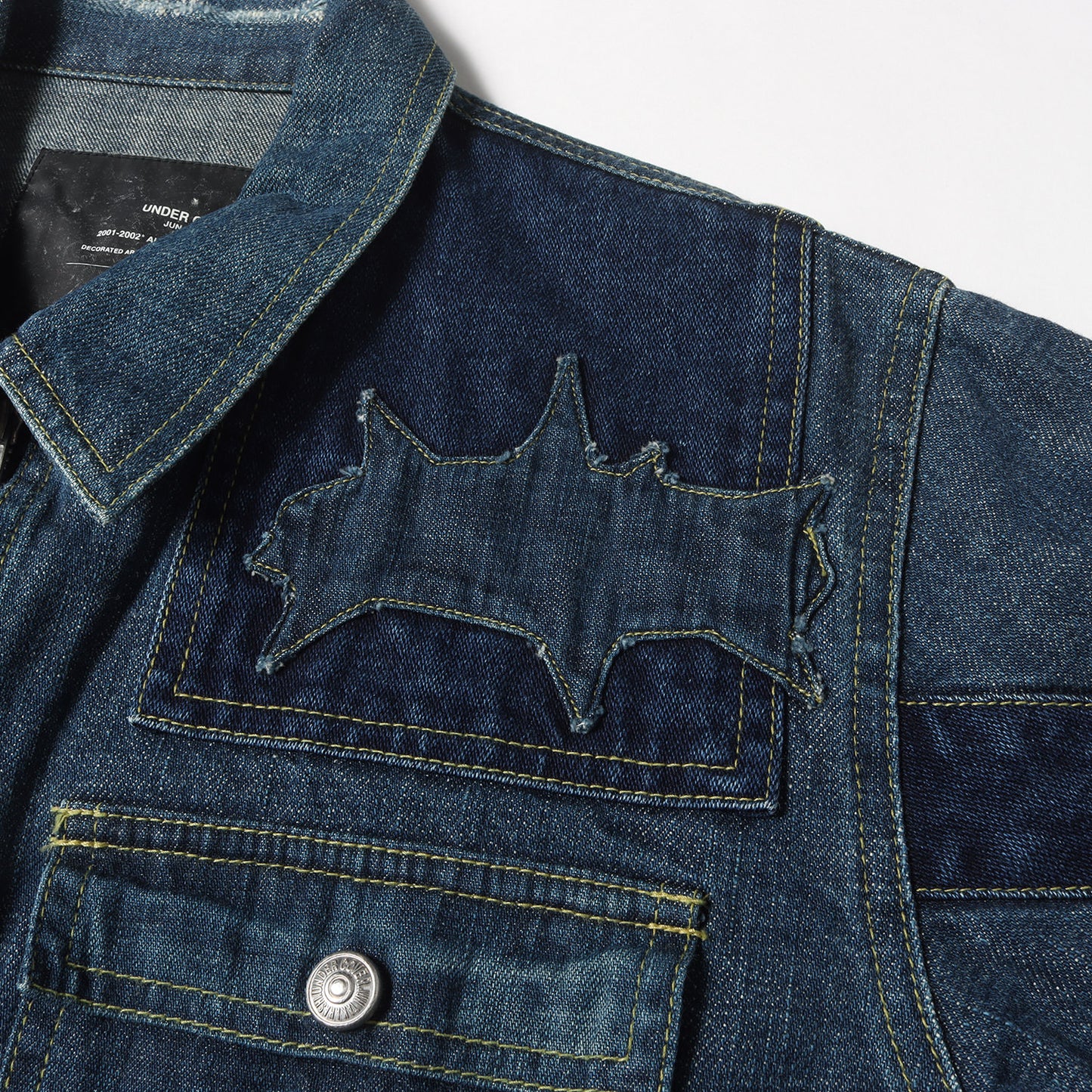 01AW D.A.V.F / 宝飾武装義勇軍期 ヴィンテージ加工 フルジップ デニムジャケット