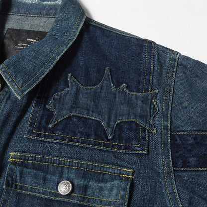 01AW D.A.V.F / 宝飾武装義勇軍期 ヴィンテージ加工 フルジップ デニムジャケット