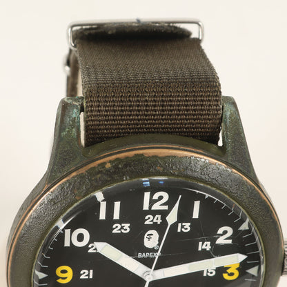 00s BAPEX ビッグフェイス ミリタリー 自動巻き 腕時計 / ウォッチ