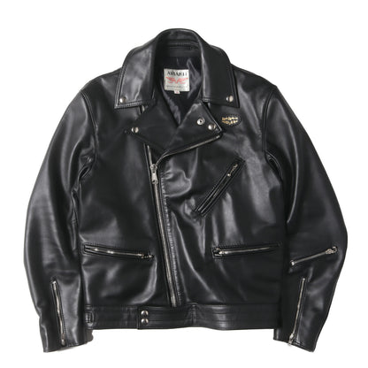 サイクロンン カウハイドレザー ダブル ライダース ジャケット(CYCLONE)