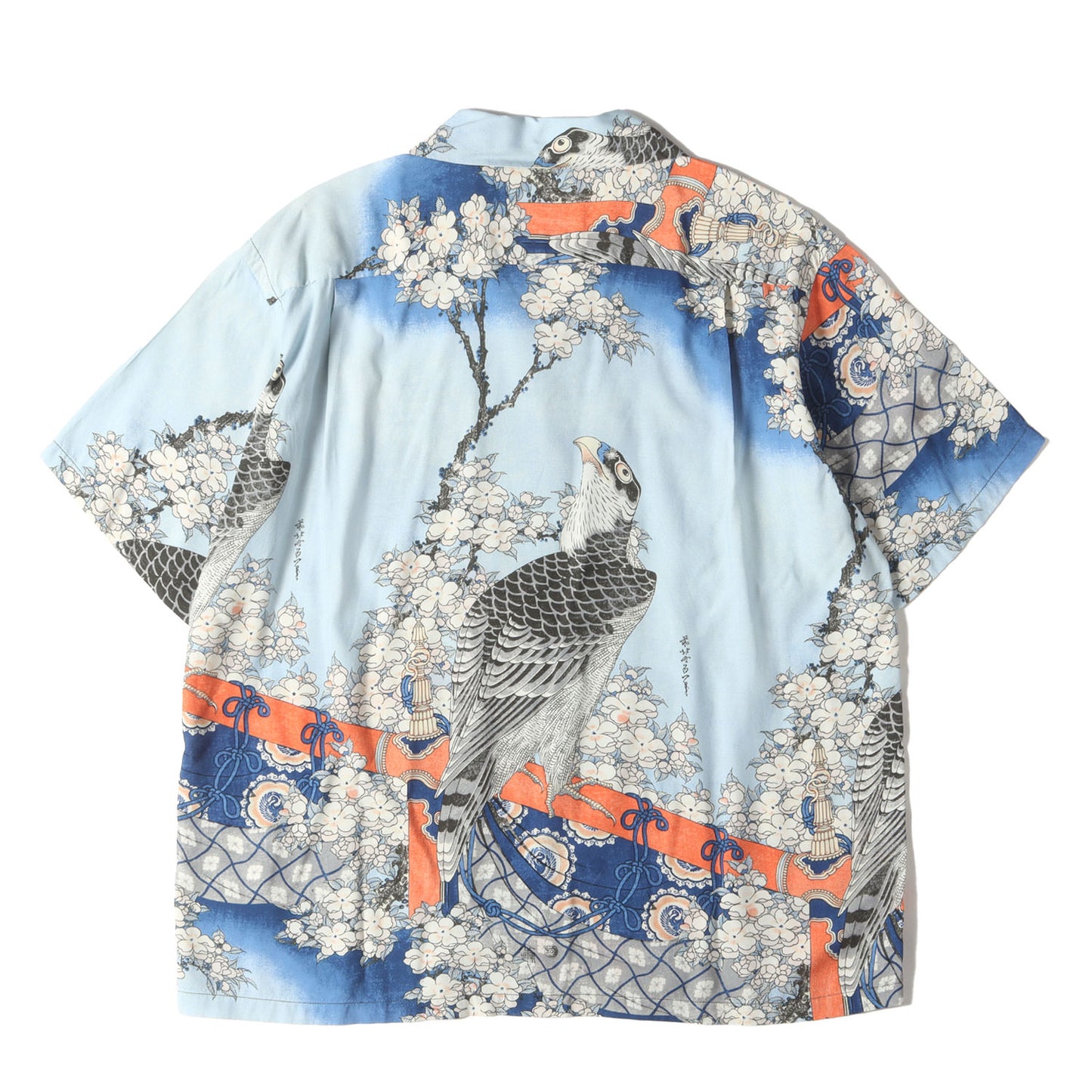 ×葛飾北斎 桜花に鷹図 レーヨン アロハシャツ(SPECIAL EDITION)
