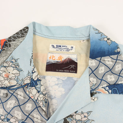 ×葛飾北斎 桜花に鷹図 レーヨン アロハシャツ(SPECIAL EDITION)