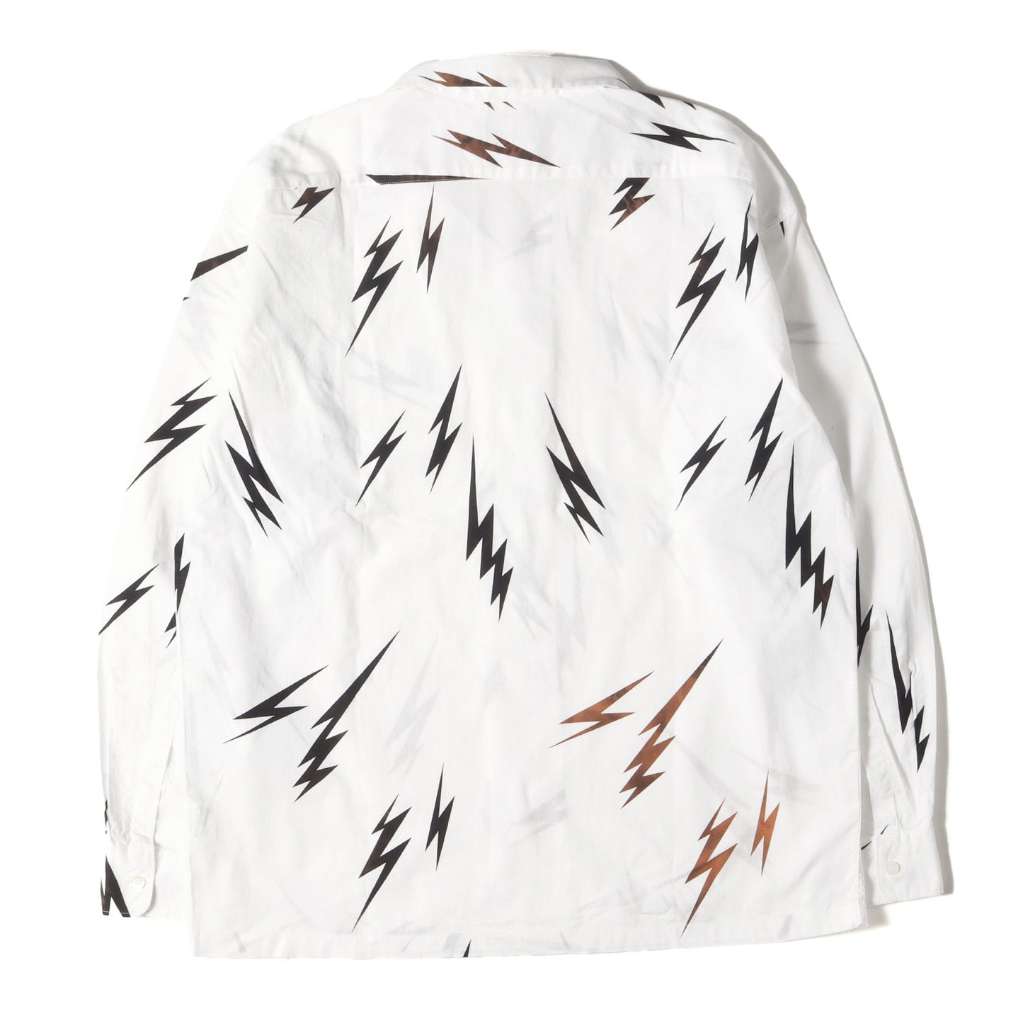 ライトニング柄 オープンカラー コットン シャツ(LIGHTNING SHIRT)