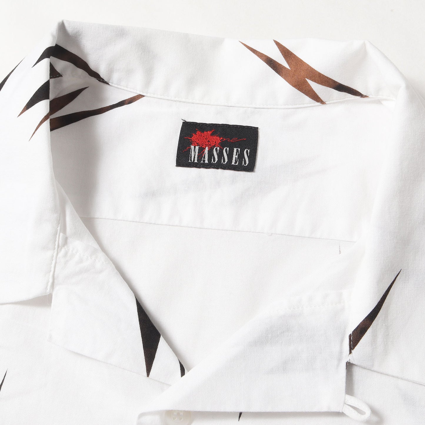 ライトニング柄 オープンカラー コットン シャツ(LIGHTNING SHIRT)