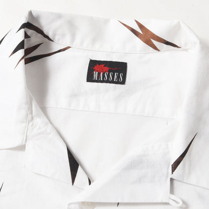 ライトニング柄 オープンカラー コットン シャツ(LIGHTNING SHIRT)