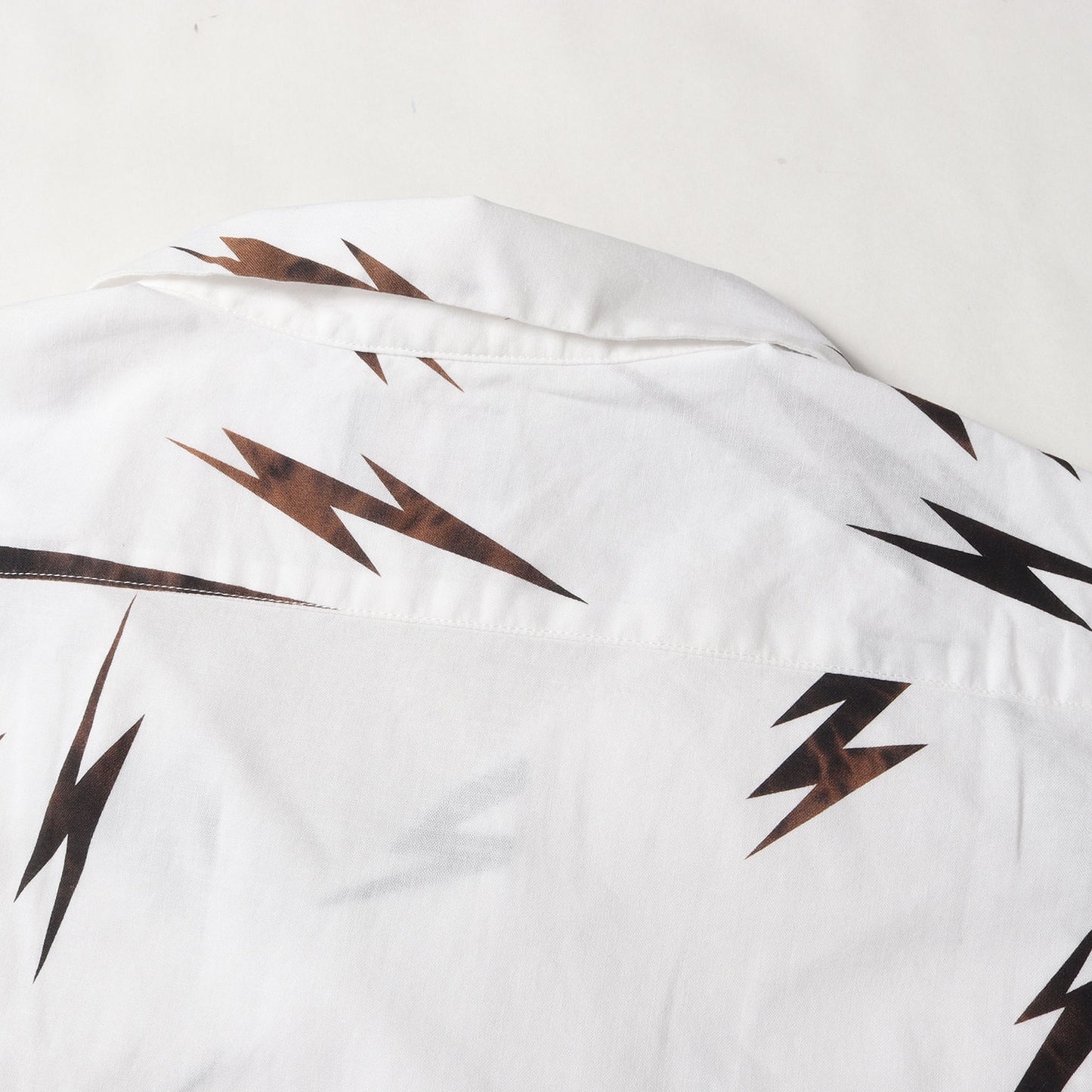 ライトニング柄 オープンカラー コットン シャツ(LIGHTNING SHIRT)