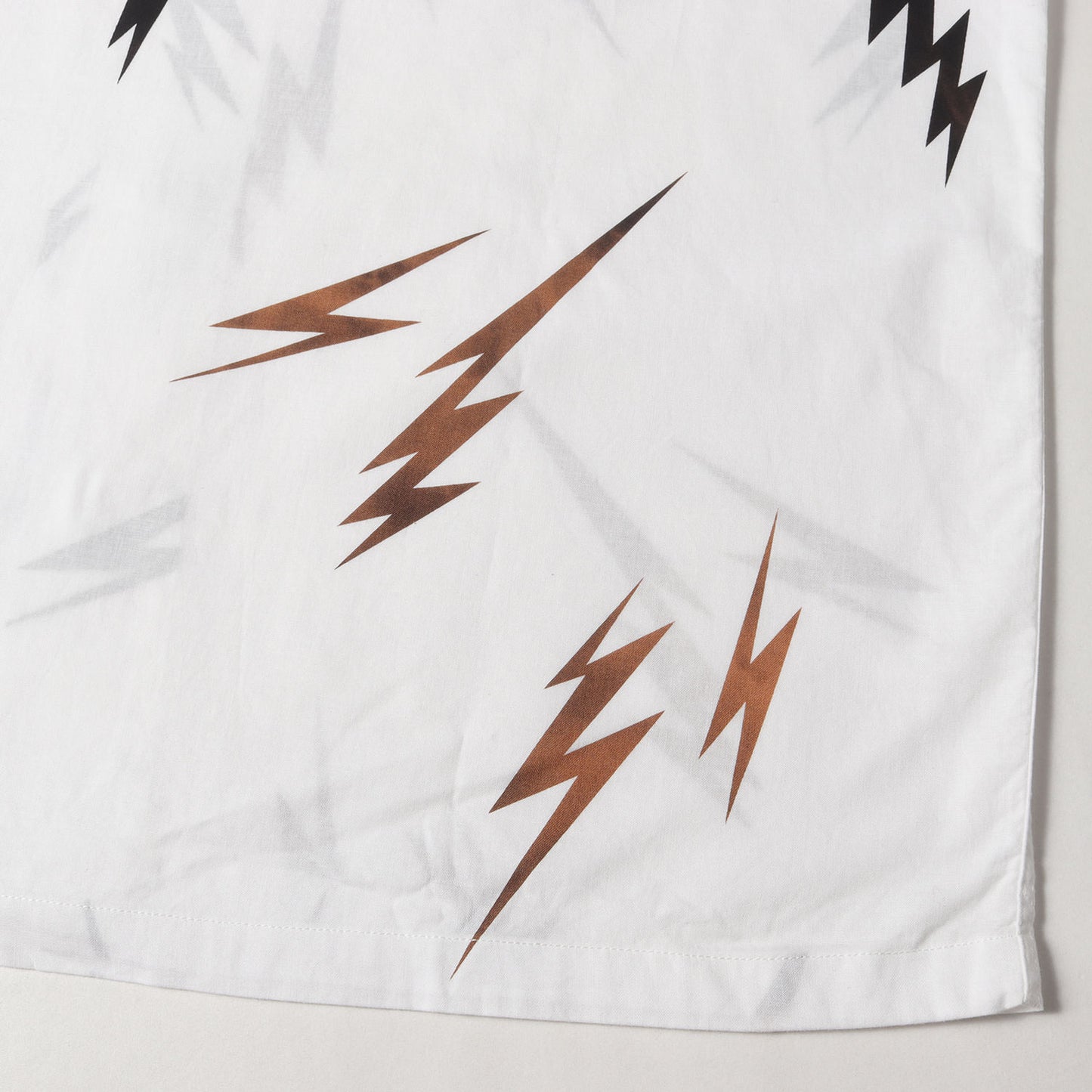ライトニング柄 オープンカラー コットン シャツ(LIGHTNING SHIRT)