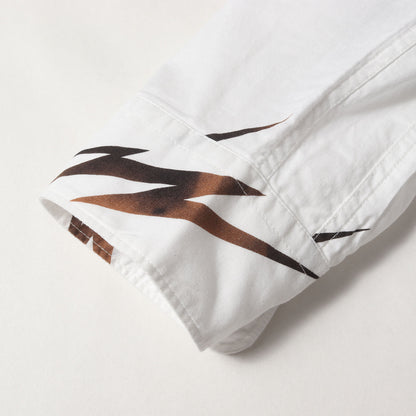 ライトニング柄 オープンカラー コットン シャツ(LIGHTNING SHIRT)