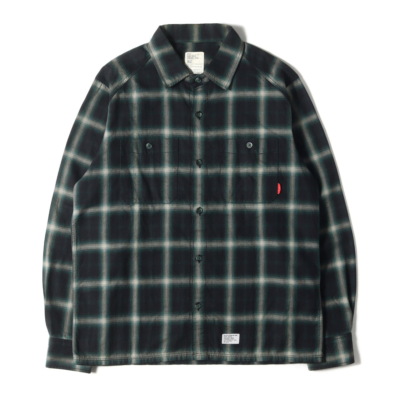 D) 美品 WTAPS ダブルタップス チェック柄 ウール ジャケット S