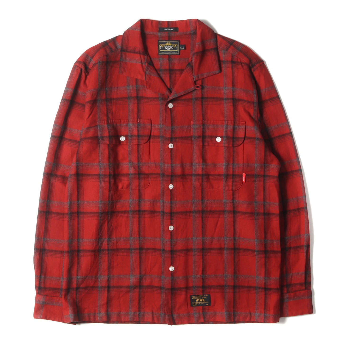 オープンカラー チェック ウールシャツ(VATOS L/S)