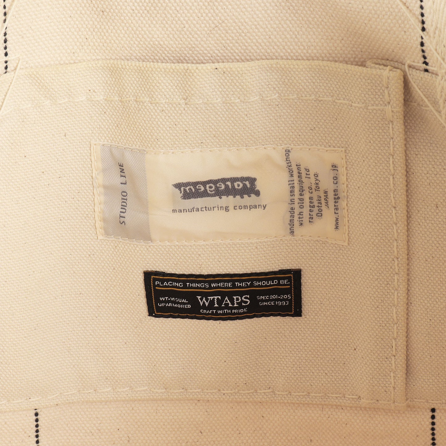 ×raregem ステンシルロゴ キャンバス トートバッグ(TOTE BAG)