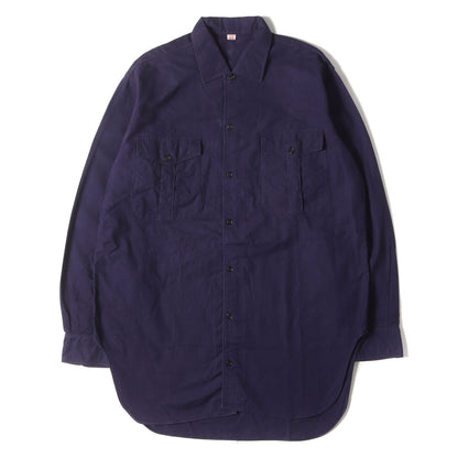 70s フランス軍実物 コットンツイル ワークシャツ