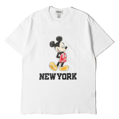 24SS ×RECOGNIZE ×Disney ミッキーマウス フロッキープリント Tシャツ(MICKEY MOUSE 88/12 TEE)