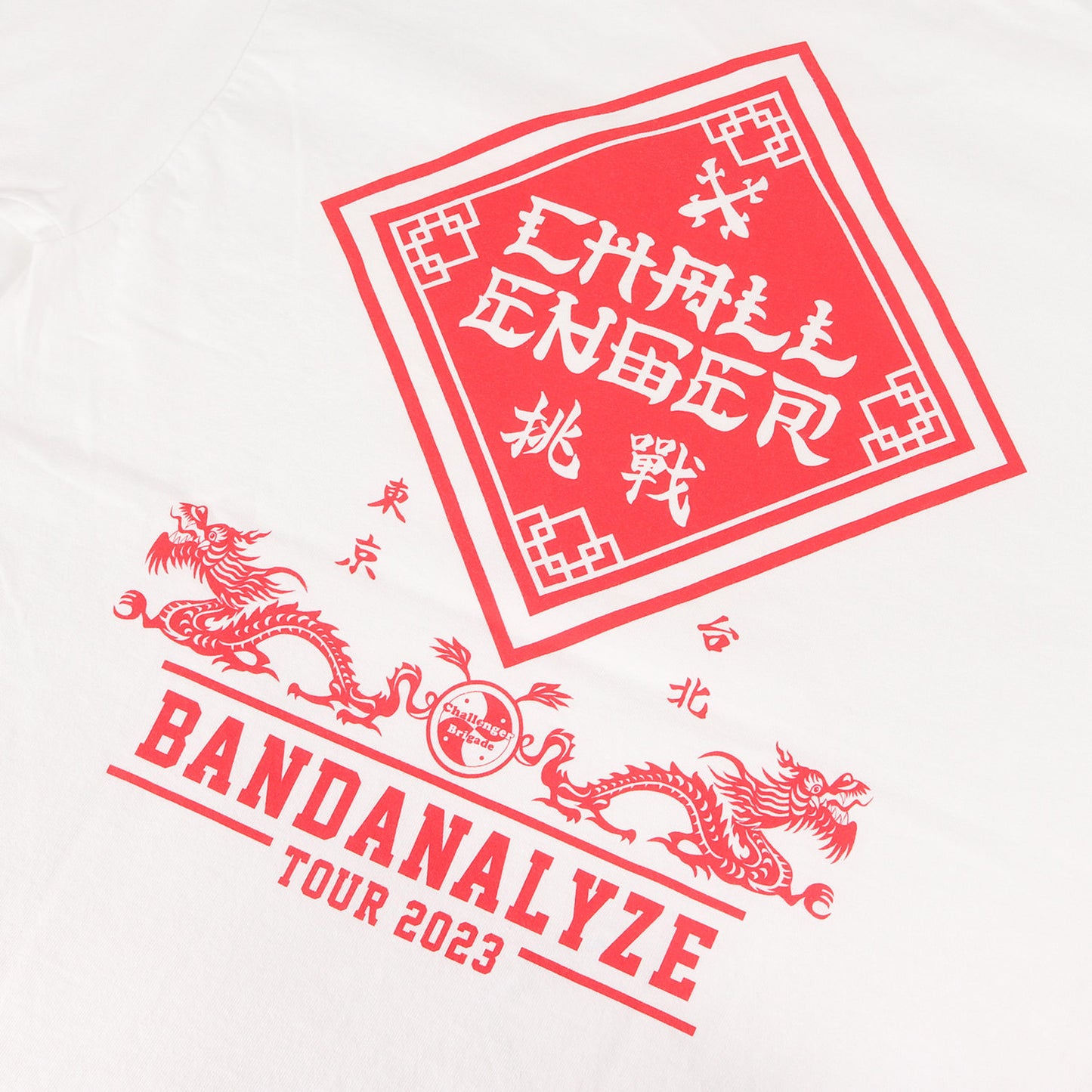 23SS BANDANALYZE TOUR 2023 開催記念 漢字ロゴ Tシャツ(BD 2023 TOUR TEE)