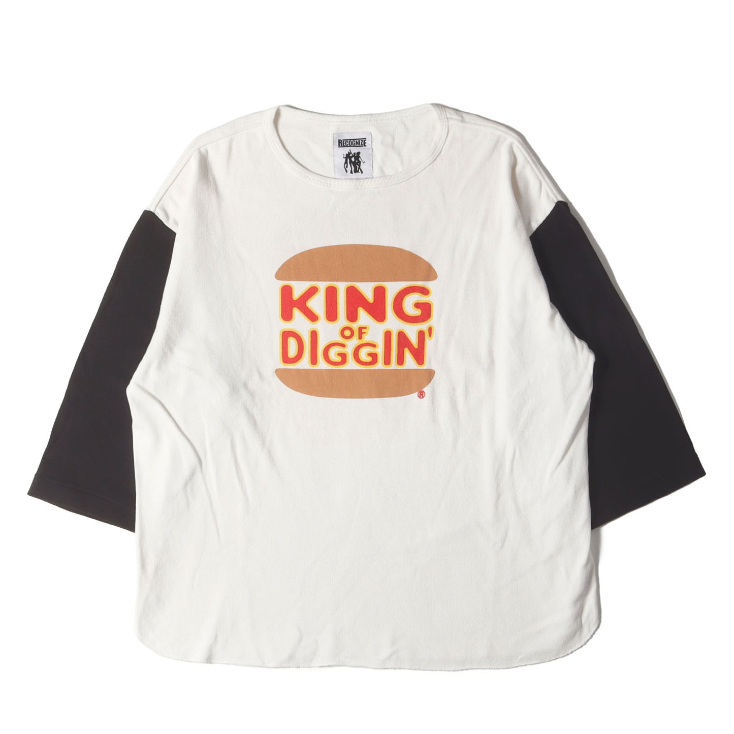 23SS パロディーロゴ ベースボール 7分袖 ヘビー Tシャツ(KING OF DIGGIN' BASEBALL CS)