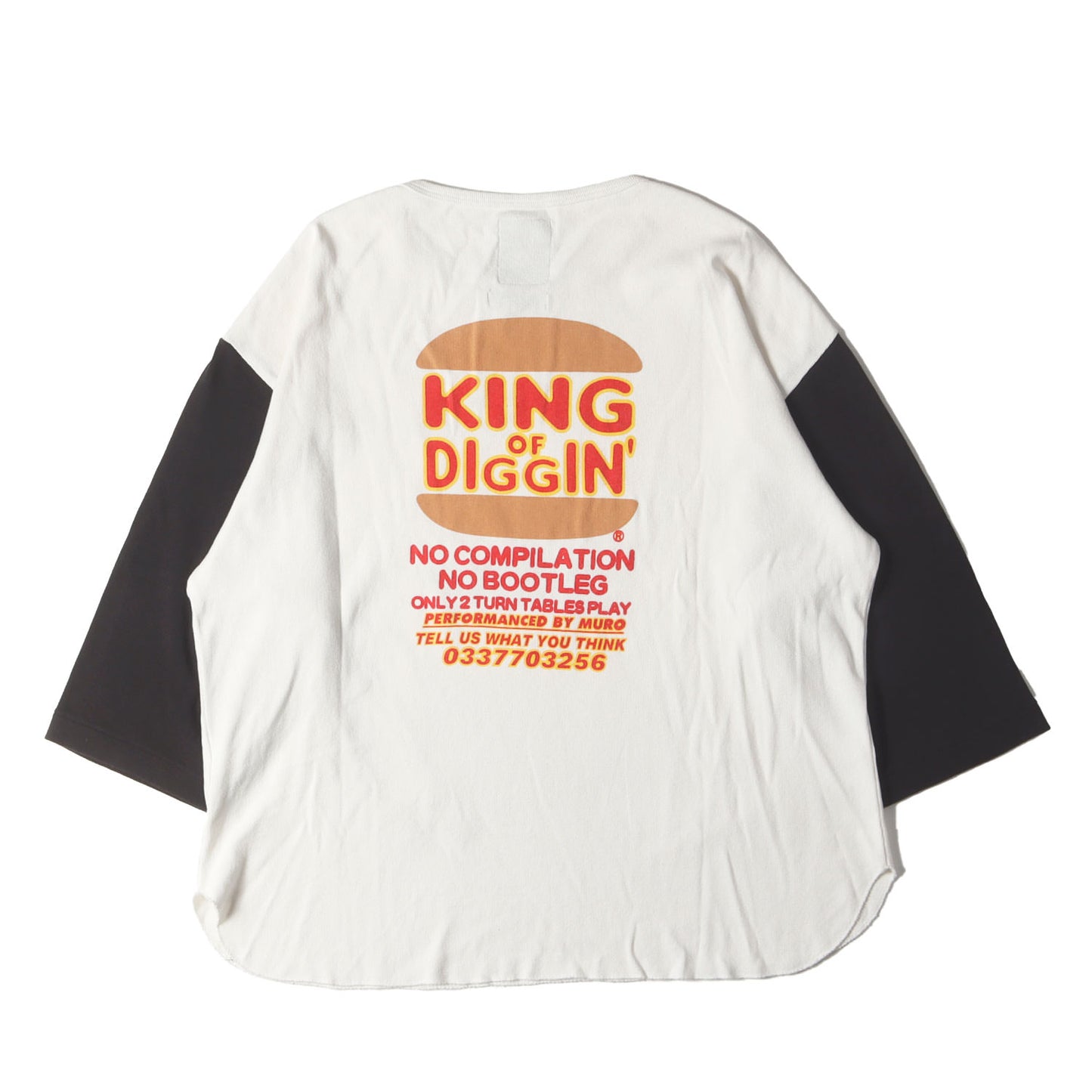 23SS パロディーロゴ ベースボール 7分袖 ヘビー Tシャツ(KING OF DIGGIN' BASEBALL CS)