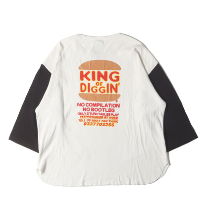 23SS パロディーロゴ ベースボール 7分袖 ヘビー Tシャツ(KING OF DIGGIN' BASEBALL CS)
