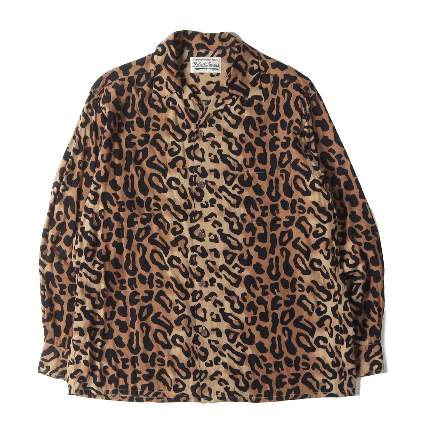 21AW レオパード柄 オープンカラー レーヨンシャツ(LEOPARD OPEN COLLAR SHIRT)