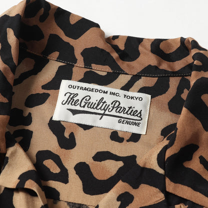 21AW レオパード柄 オープンカラー レーヨンシャツ(LEOPARD OPEN COLLAR SHIRT)