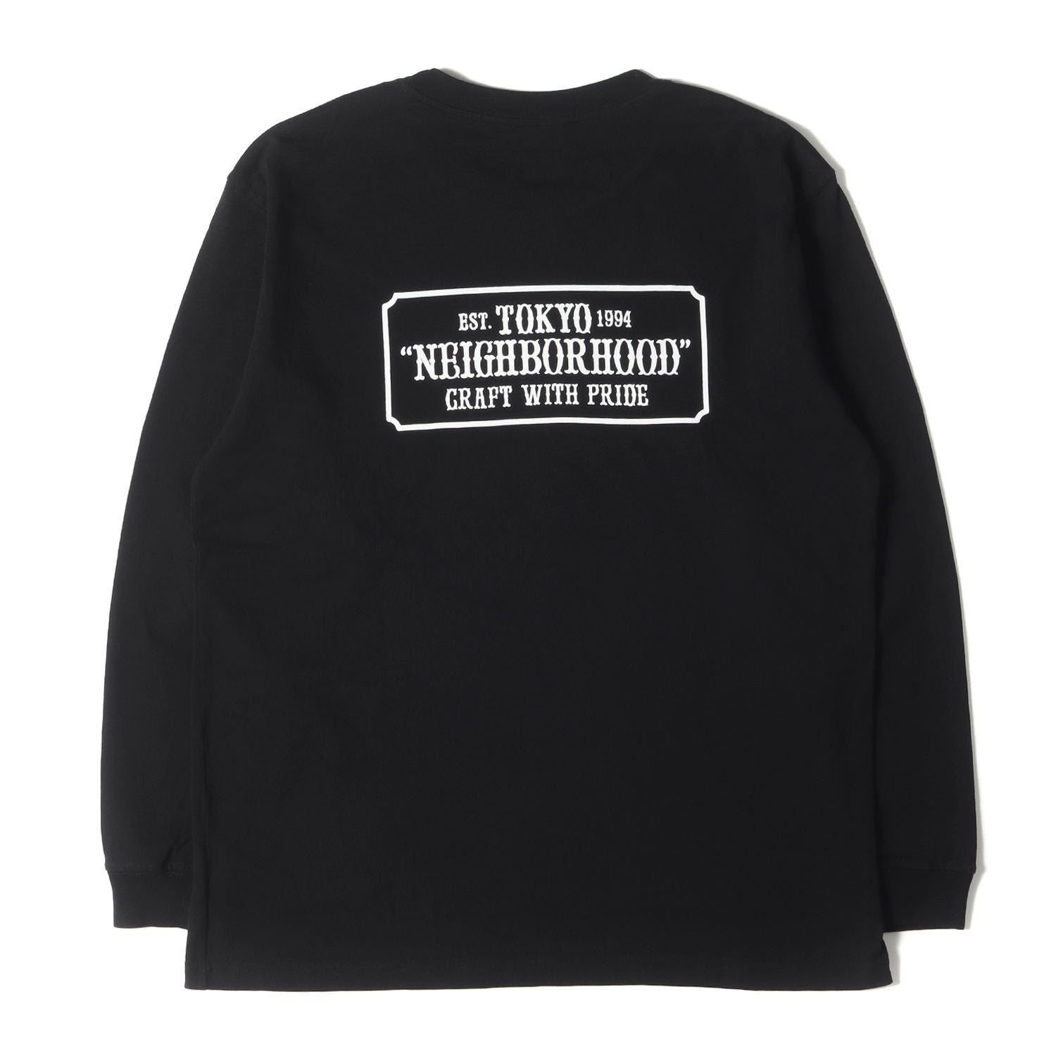 A19024 美品 ネイバーフッド×DSM 25SS ボックスロゴロンT 黒M NEIGHBORHOOD ネイバーフッド Tシャツ ロンT M グレー 25SS