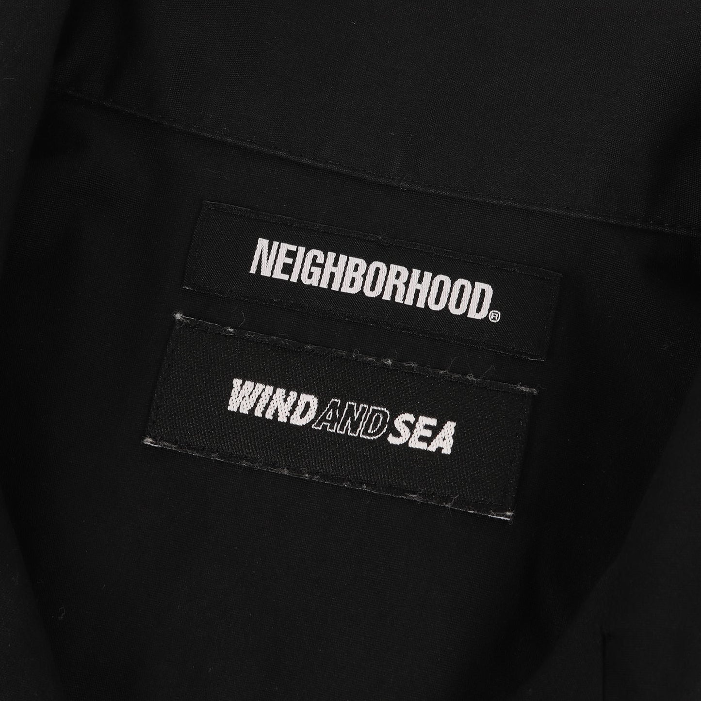 22SS ×WIND AND SEA ロゴ刺繍 オープンカラー ワーク 半袖シャツ(WORK / EC-SHIRT SS)