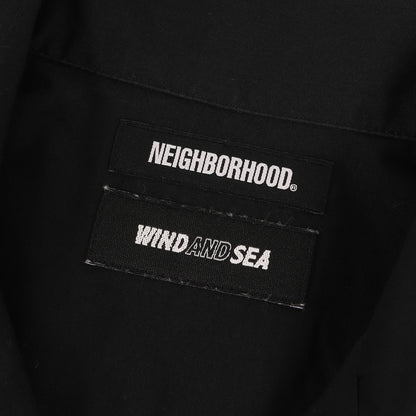 22SS ×WIND AND SEA ロゴ刺繍 オープンカラー ワーク 半袖シャツ(WORK / EC-SHIRT SS)